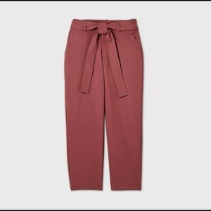 A new day purple high rise, tie waist straight pants. Size 14